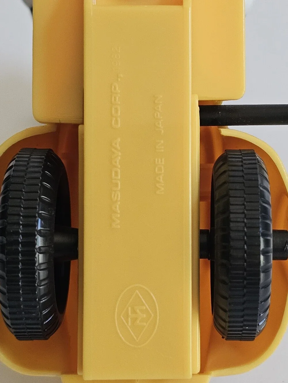 Vintage Mickey Mouse Yellow Wind-up Scooter Toy 1982 Masudaya Japan